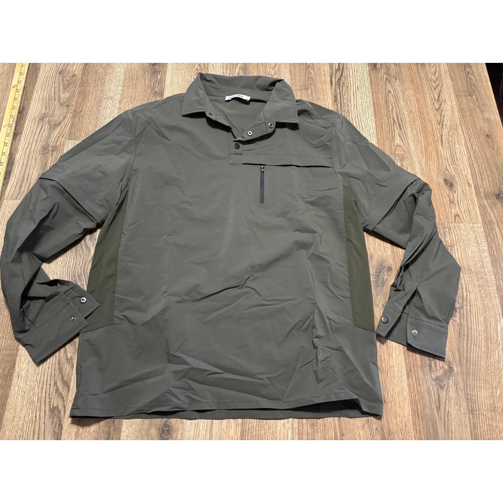 Grace Karin Shirt Mens Large Olive Green Adult Hiking Outdoor Lightweight